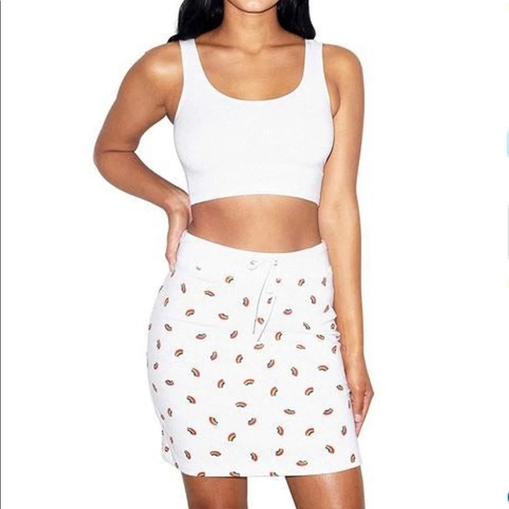 NEW American Apparel Rainbow Mini Skirt XXL Pride